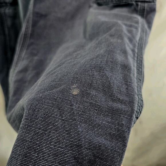 Carhartt Pants Mens 34 X 30 Blue FR Fire Resistant Canvas Cargo Carpenter - Picture 8 of 13